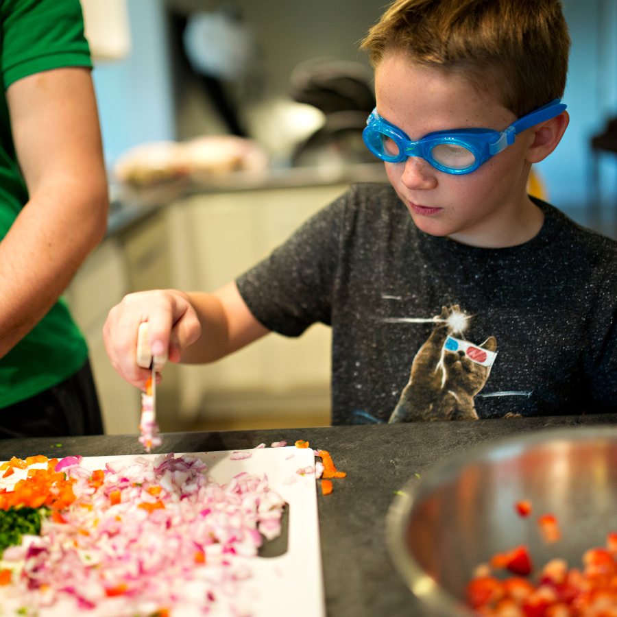 Older Kids (Ages 9-12): Simple Knife Skills with Supervision