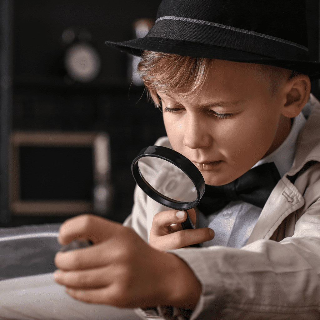 Vintage Detective with Second-Hand Treasures