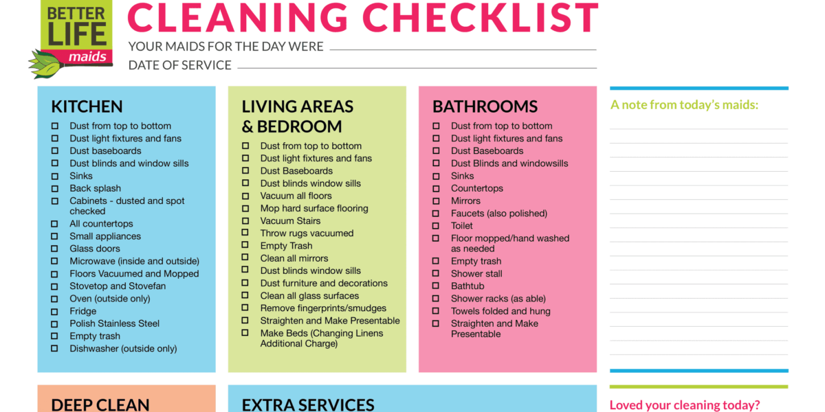 What Is a Professional House Cleaning Checklist?