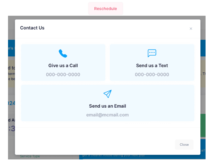 Your customer portal gives you control over your service