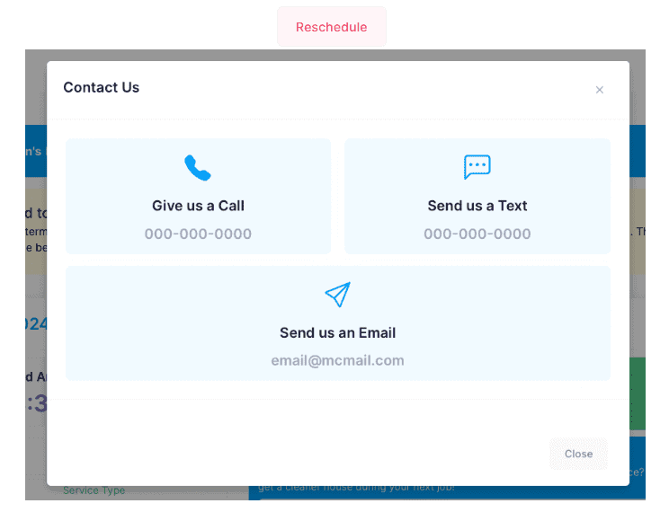 Your customer portal gives you control over your service