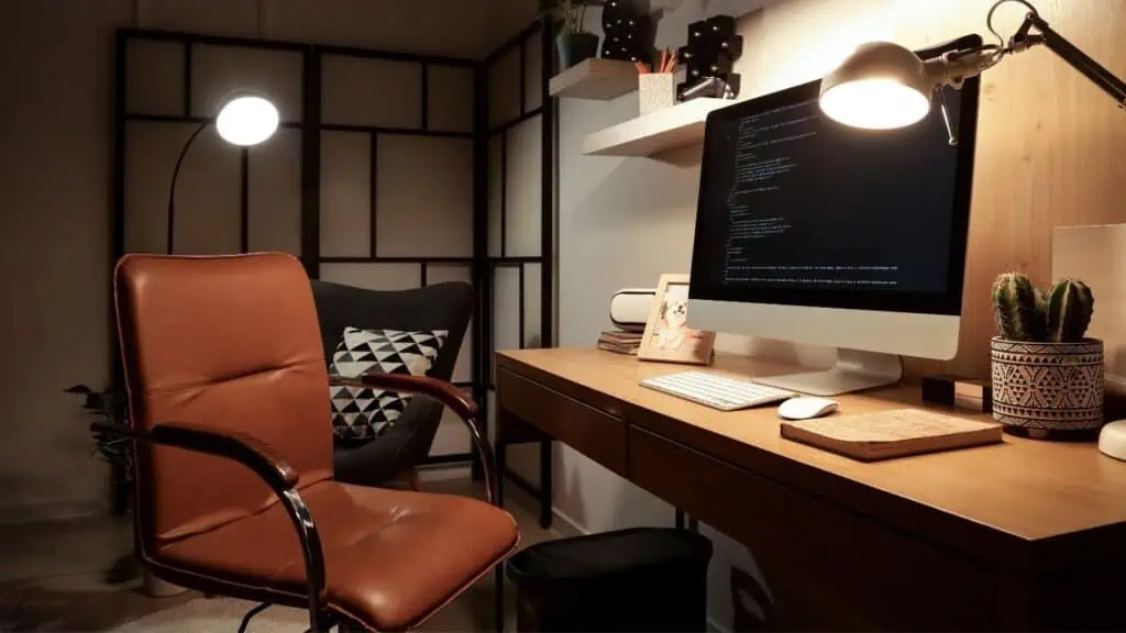 Clean home office setup for a St. Louis professional with minimal clutter